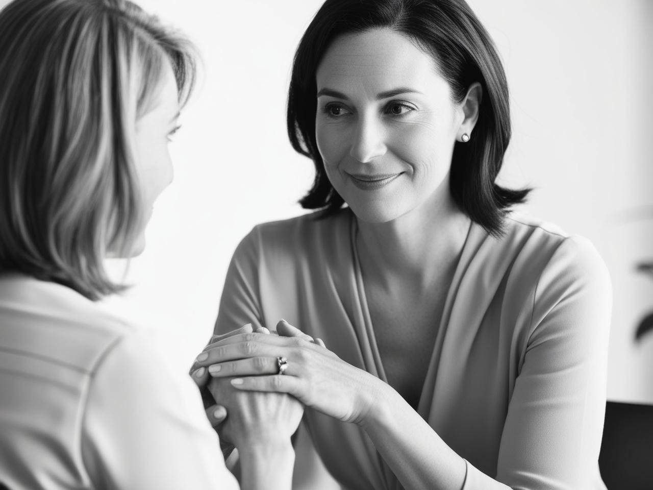 individual one on one virtue coaching real image black and white lady coaching